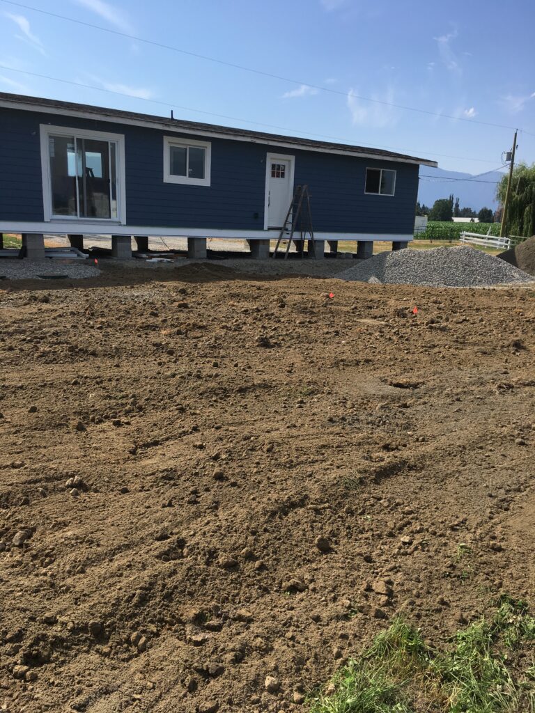 Foundation excavation for new home construction