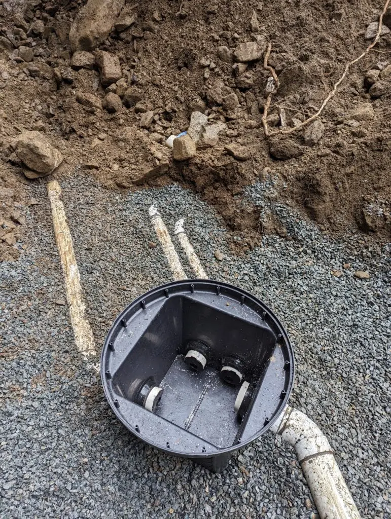 Septic dispersal field installation on a rural property in Bridal Falls, BC
