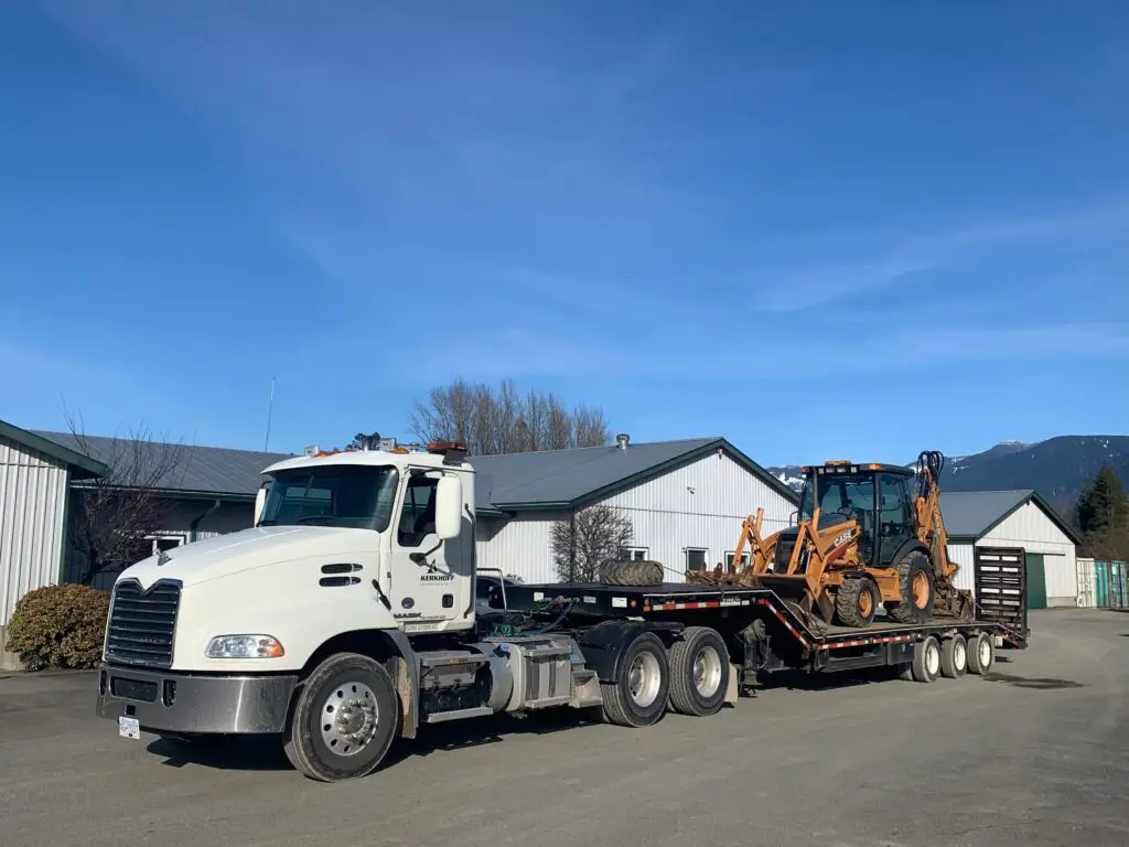 Drainage excavation around an existing Fraser Valley home