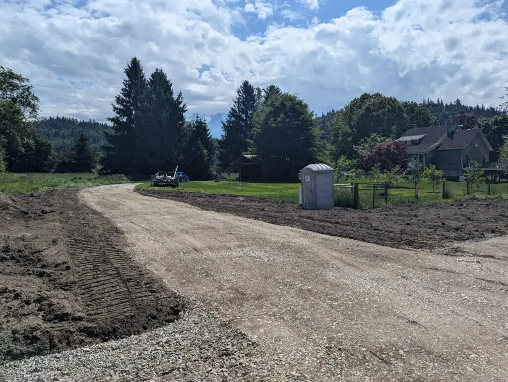 New septic tank installation for a home near Cultus Lake, British Columbia