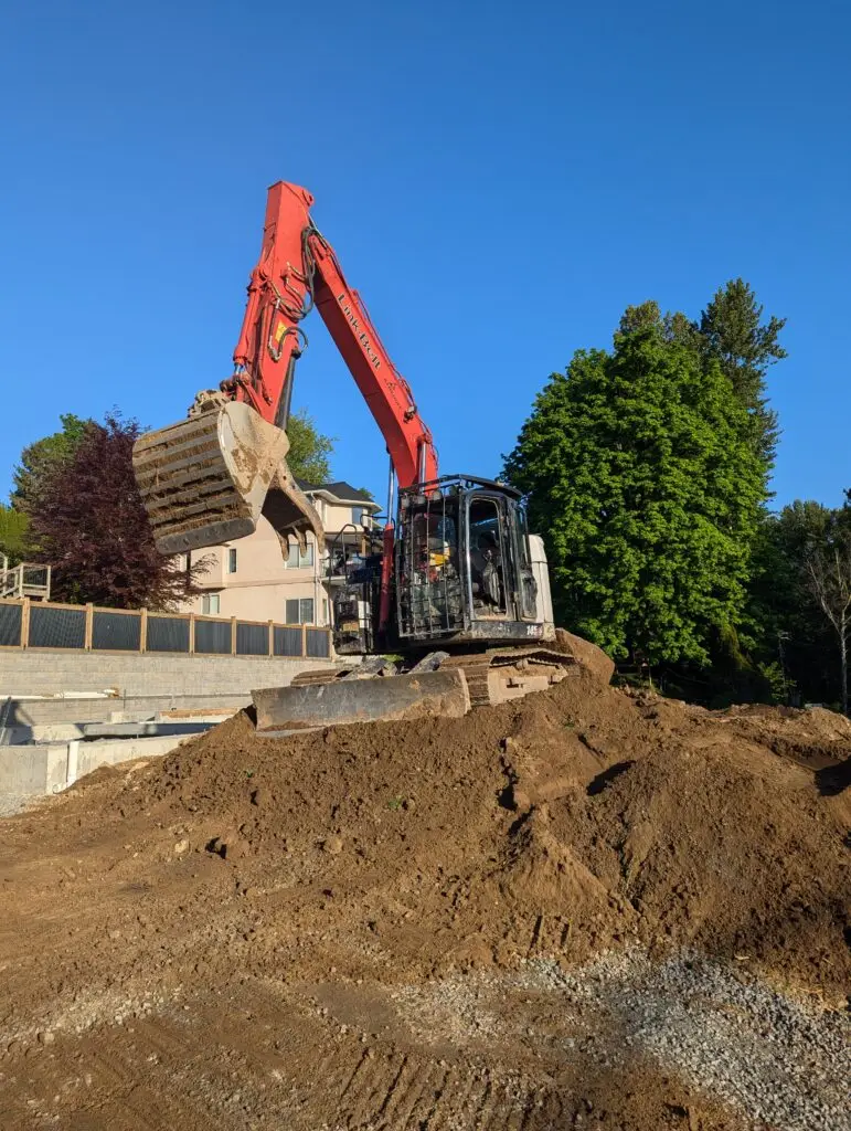 Building pad preparation in the Fraser Valley