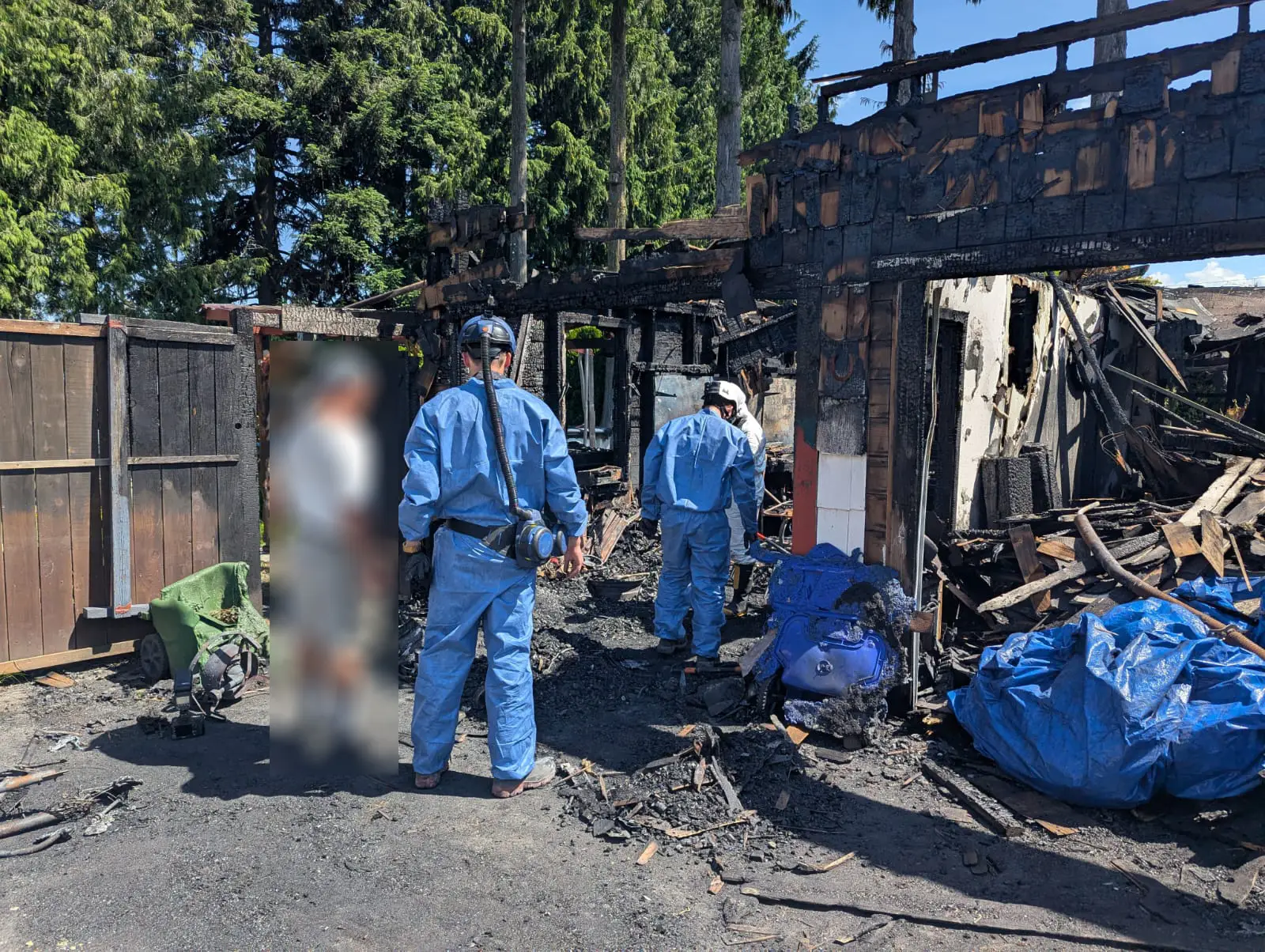 Post Fire Residential Demolition for a Structural Investigation