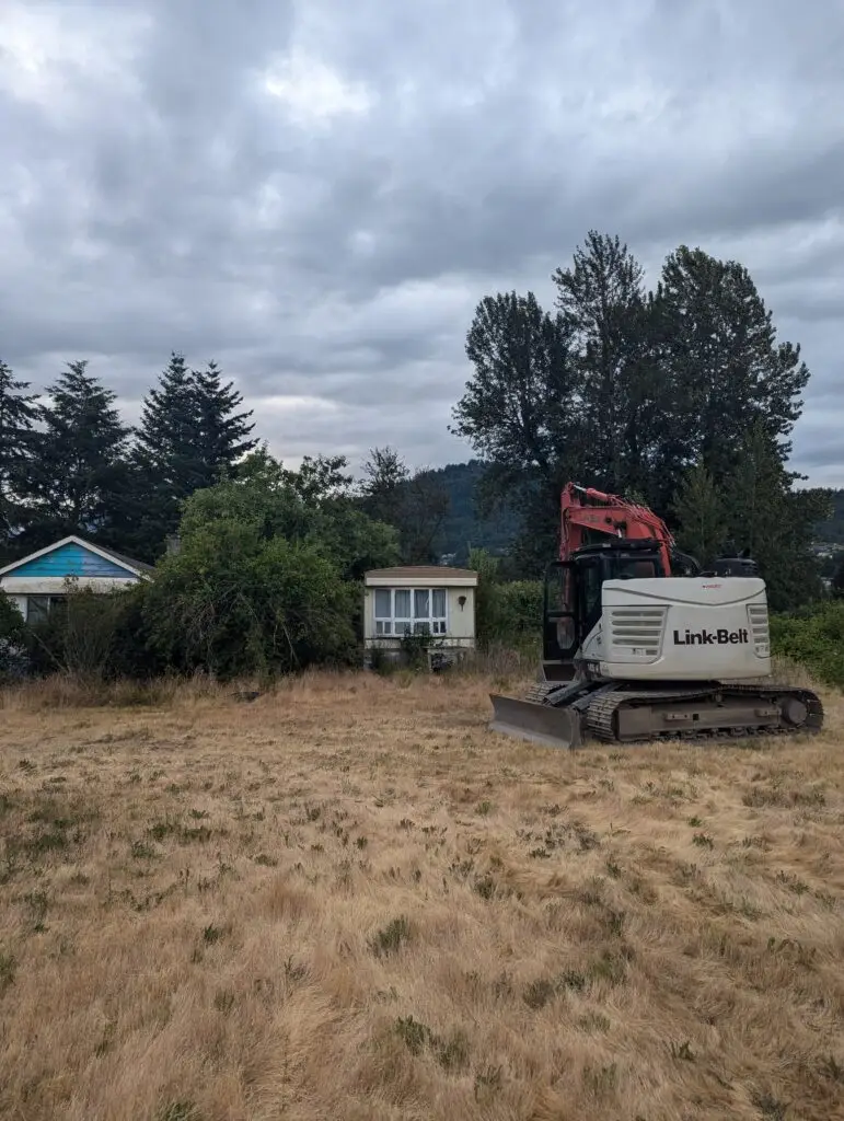Septic dispersal field installation on a Greendale acreage