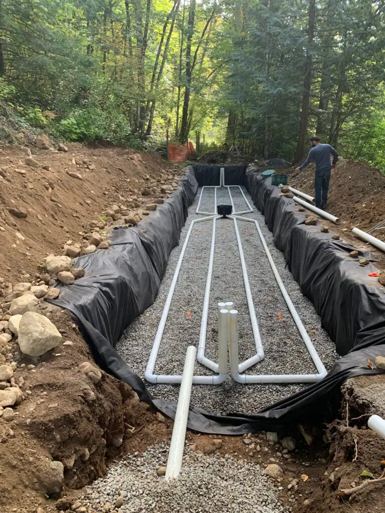 Residential septic tank installation in Mission, British Columbia
