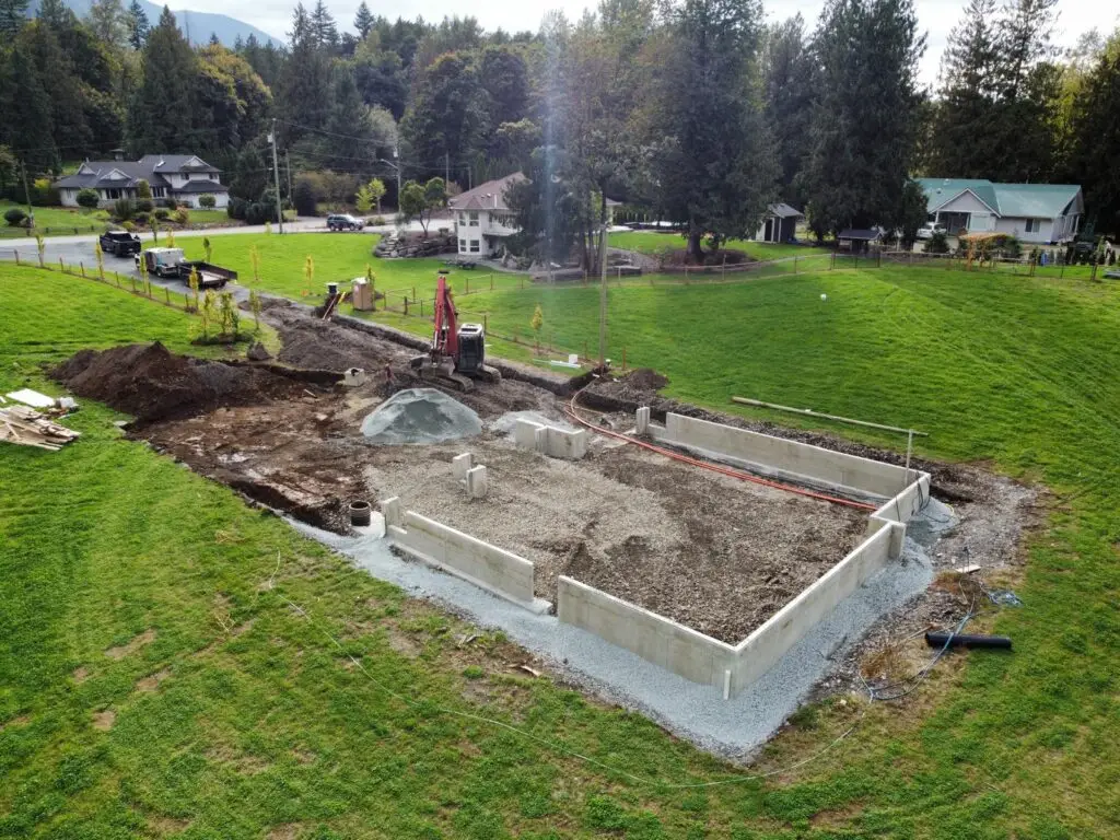 Professional excavation for a new septic system in Richmond, BC